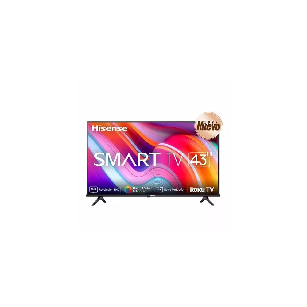 PANTALLA TV LED 43IN HISENSE SMART FHD ROKU 3HDMI 2USB 1 A GTIA