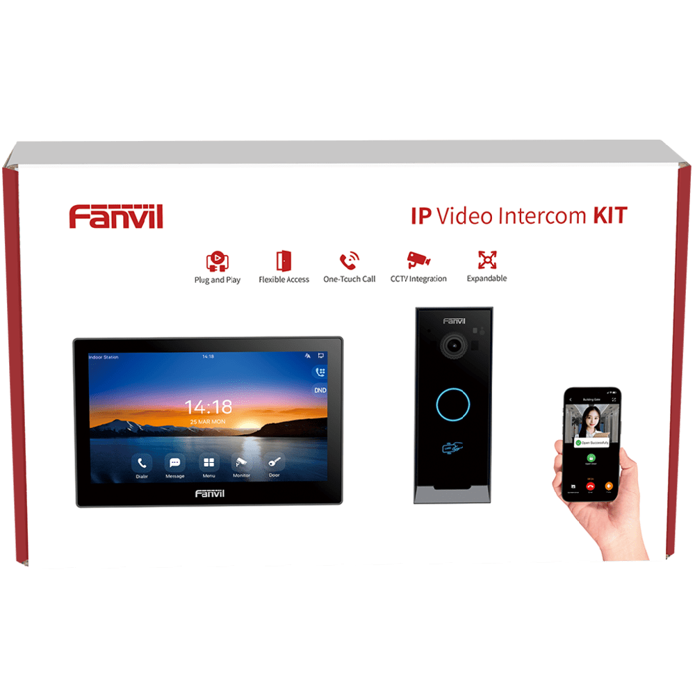 Kit Videoportero IP Fanvil VIK-01 con Monitor i504W y Frente i60 PoE