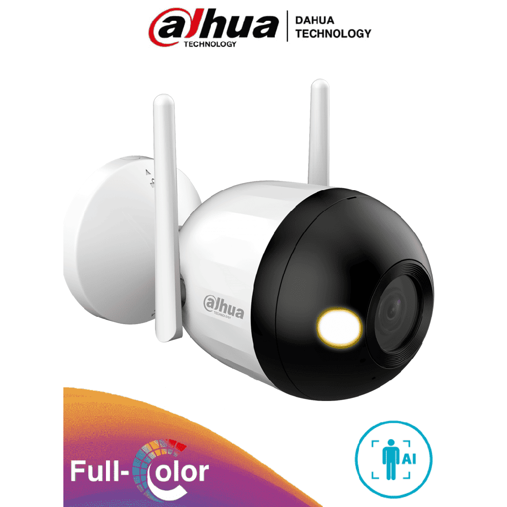 Cámara Dahua DH-F2C-LED | WiFi, Visión Nocturna y Luz LED de Seguridad